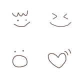 シンプルでかわいい顔文字！