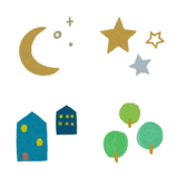 北欧風の水彩絵文字