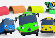 Belajar Bahasa Inggris dengan Terowongan Pelangi | Warna untuk Anak | Tayo Bus Kecil