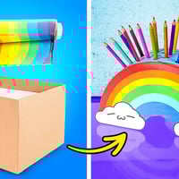 RAINBOW-THEMED SCHOOL SUPPLIES 🌈🏫 EASY CRAFTS & HACKS