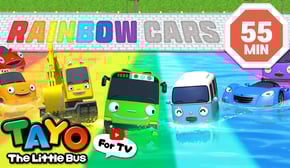 ¡Muestra tus colores!🌈 | Autos Arcoíris | Dibujos animados para niños | Tayo Español