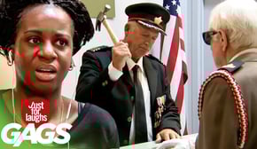 Old Man's Hand Gets Smashed To Prove Blindness