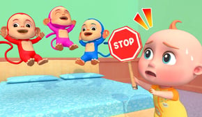 五隻小猴子 🐒 Five Little Monkeys Jumping on the Bed | 人氣兒歌 | PukaCoco -  兒歌與童謠 Kids Song & Nursery Rhymes