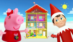 Peppa Pig Game | Elf On The Shelf Hiding in Christmas Toys