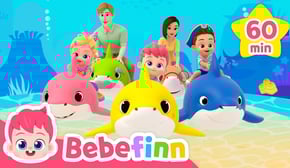 👶🦈 Baby Shark doo doo doo | 1 hour with Bebefinn! | +Compilation | Nursery Rhymes & Kids Songs