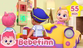 Vroom! Baby Car and More Songs Compilation 🚌 Bebefinn Family Nursery Rhymes