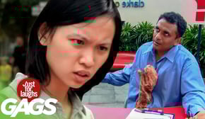 Intestine Comes Out Of Man's Stomach, Chicken Dinner, Whistling At Women Prank