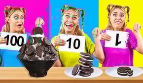 100層フードチャレンジ｜巨大食品と小さな食品を24時間食べ続ける！ by GOTCHA! #3