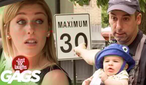 Police Officer's Baby Punishes Speeding Drivers