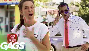 Throwing Paint to the Face, Cop Photoshoot, Wolf In the Park Prank