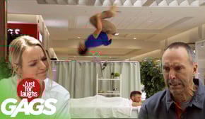 Massage Therapist Backflips on Patient!!