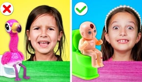 金持ちママ vs 貧乏ママ！最高の子育てガジェット vs 無料の DIY おもちゃ - ゴッチャ の面白い瞬間!