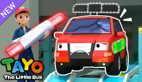 Taller de Reparación del Equipo de Rescate🔧 | Coche de Policía Rojo🚨 | Canción de Tayo para Niños