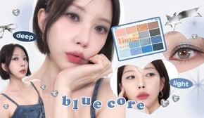 봄웜이 말아주는 💙블루코어 메이크업💙 웜톤/라이트톤/딥톤 3가지 버전 중에 골라보세요!! (웨이크메이크 블루샌드 블러링 활용 꿀팁) [SUB]