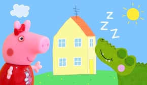 Peppa Pig Sleepover with Sleepy Silly Crocodile