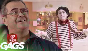 Police Shooting Gun, Mime in a Box, Falling Street Sign Prank