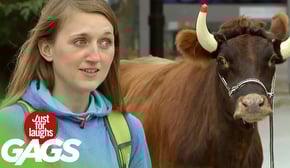 Cop Turns into Bullfighter Prank!