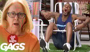 People Try The World's Worst Lawn Chairs