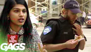 Clumsy Cop Chokes On Hot Dog