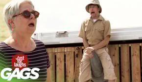 Angry Rhino Attacks Zookeeper