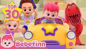 Baby Car and Dino Go AwayㅣBebefinn Song CompilationㅣNursery Rhymes for Kids