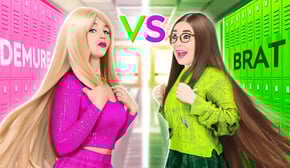 謹慎的乖乖女 vs 淘氣鬼！有錢 vs 沒錢的學校技巧與 123 GO! 的搞笑時刻
