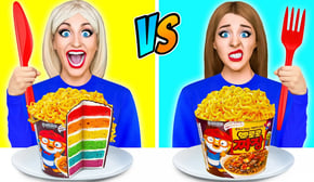 Cake vs Real Food Challenge #2 케이크 대 실제 음식 도전 Multi DO 다 마