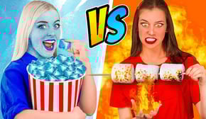 热vs冷女孩挑战|冰冷的女孩VS女孩着火了！Multi DO Challenge