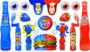 Red Food vs Blue Food Color Challenge #3 | 레드 푸드 vs 블루 푸드 컬러 Multi DO 다 마