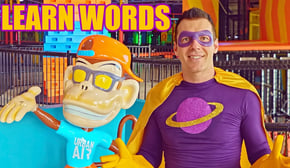 Learn Words with Captain Adventure at the Trampoline Park