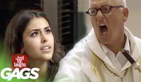 Priest Rids Place Of EVIL SPIRITS, Strong Nun, Levitating Box Prank