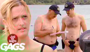 Beach Police Prank