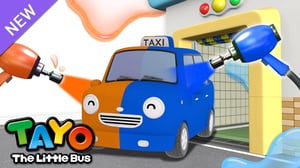 Mari mewarnai taksi putih🚖🎨 | Belajar Warna Bahasa Indonesia🌈 | Lagu Anak-anak | Tayo Bus Kecil