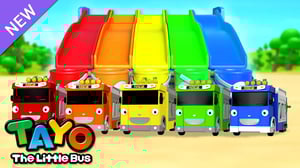 Perosotan Pelangi 🌈 | Bermain Cat Air | Belajar Warna dalam Bahasa Inggris | Tayo Indonesia