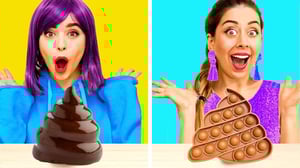 本物vsチョコレート 食べ物チャレンジ || 最後まで食べ切った人が勝ち by GOTCHA!