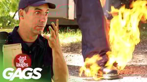 Cop Accidentally Sets Partner On Fire