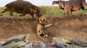 愚かにもカバを攻撃したライオン・キングの悲劇的な結末