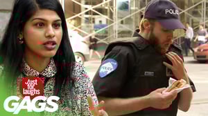 Clumsy Cop Chokes On Hot Dog