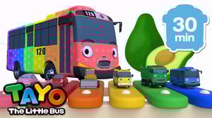 🎵Kompilasi Lagu Warna Anak🌈 l Belajar Warna l Melewati Terowongan Pelangi l Tayo Bus Kecil