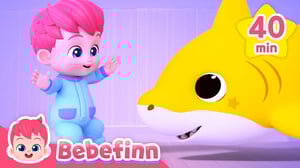 Five Little Baby Sharks #sharkmonth  | +more Songs for Kids | Bebefinn Nursery Rhymes