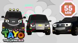 Episodios Tayo | 🖤Compilación de vehículos Negro🖤 | dibujo animado para niños | Tayo Español