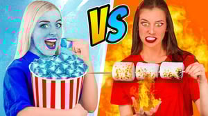 热vs冷女孩挑战|冰冷的女孩VS女孩着火了!Multi DO Challenge