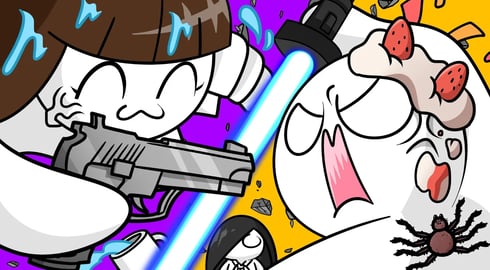 장난치는 남매들