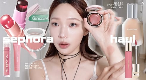 Sephora爆買開箱🔥超美裸色唇蜜/軟糖腮紅棒/柔霧腮紅液/科技感粉底/Rare Beauty, Milk Makeup, Summer Fridays, Haus Labs  | heyitsm