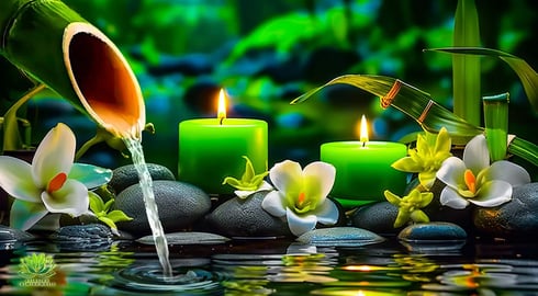 Relaxing Piano Music - Bamboo, Calming Music, Meditation Music, Nature Sounds, Water Sounds, Sleep.