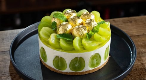 Gold Shine Muscat No-bake Cheesecake