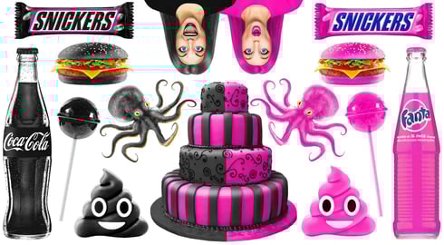 Black vs Pink Food Challenge #2 블랙 대 핑크 음식 Multi DO 다 마