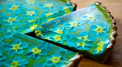 Forget-me-not Chocolate & Jelly Ganache Tart