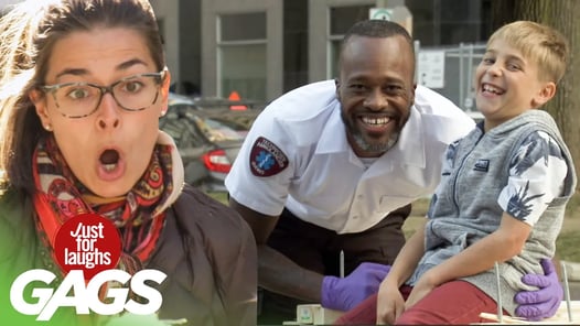 Victims Watch as Little Kid Sits on a Nail