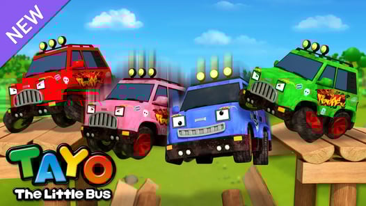 Ten in the Bed | Rainbow Vehicles | Color Song for Kids | Learn Numbers | Tayo the Little Bus